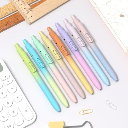 8 Pack Blue Gel Pens - 0.7mm Medium Point, Quick Drying Blue Ink - color: Gradient -Blue Ink-0.7mm-8Pcs