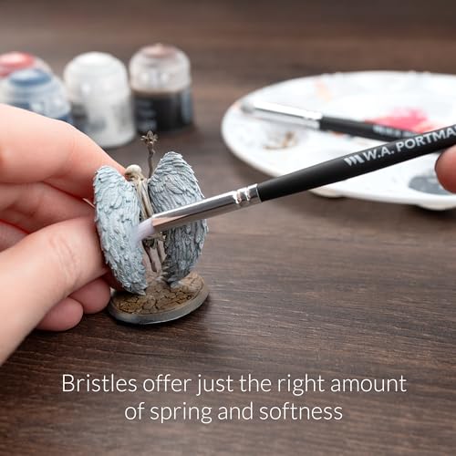WA Portman Blending Brush Set, 4pc Detail Dry Brush for Miniature Painting - color: Blending