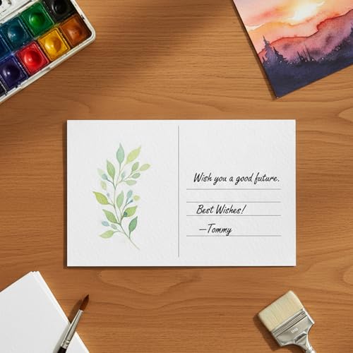 Watercolor Postcards, 75 Count, 4 x 6 Inch, 140 lb 300 GSM Cotton Paper | Postcards Watercolor Paper Cards for Art Supplies Art Painting, DIY, Creative Thank Notes, Mailing, Painting Gift Cards
