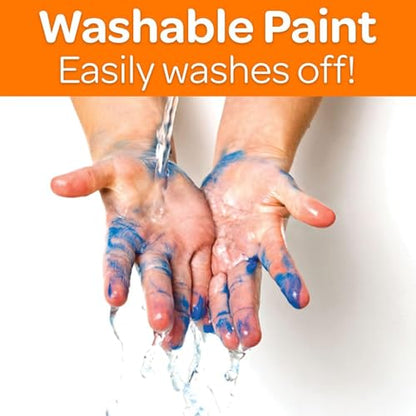 Kids Painting Set, Washable Paint for Toddlers, Paint Sponges Gift Bundle