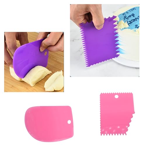 FDXGYH Clay Scraper Set 6pcs Pottery Clay Sculpture Knife Plastic Scraping Handle Carved Industrial DIY Clay Texture Scraper Tool (Pink)