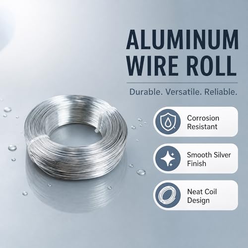 500 Feet Aluminum Craft Wire, 18 Gauge/1mm, Silver | Bendable Metal Wire, For Sculpting, Christmas Ornaments, Bonsai Trees, Jewelry Craft Making - size: 1mm
