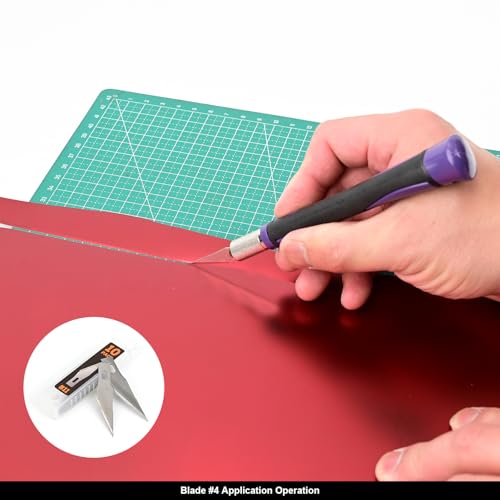 EHDIS 2PCS Exacto Knife Set Utility Craft Precision Hobby Knife Kit with 50PCS Blades for Art, Working-Stencil, Scoring, Scrapbooking, Architecture Modeling, Crafting