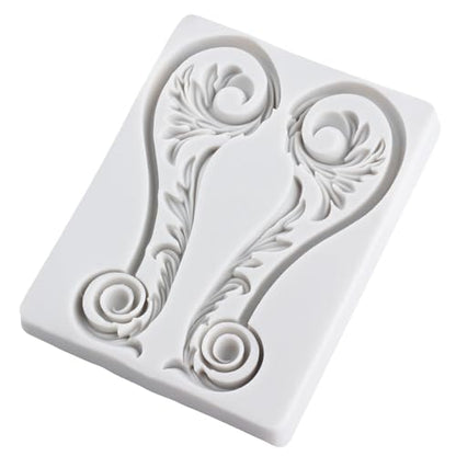 Baroque Relief Polymer Clay Molds Baroque Scroll Lace Silicone Mold | Epoxy Resin Casting DIY Crafts Air Dry Polymer Crafts Supplies Clay Tools - color: Style K