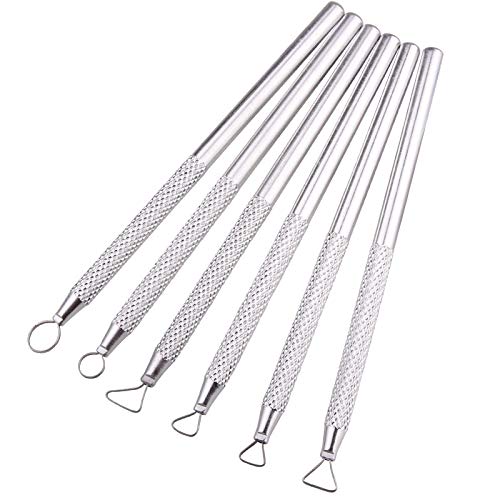 Zuoyou 6 Pcs Clay Pottery Sculpting ToolsSet Caving Craft Modelling Tools | Pottery Polymer Clay Ribbon Loop Tools ,Scraper Ceramic Modelling Tools, Sculpture Tools for Clay, Sculpture Carving Tools