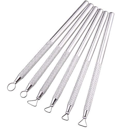 Zuoyou 6 Pcs Clay Pottery Sculpting ToolsSet Caving Craft Modelling Tools | Pottery Polymer Clay Ribbon Loop Tools ,Scraper Ceramic Modelling Tools, Sculpture Tools for Clay, Sculpture Carving Tools
