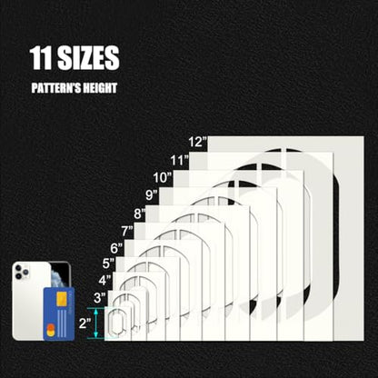 36Pcs Letter and Number Stencils, 2 Inch Reusable Stencils for Painting DIY Craft for Rock, Walls, Canvas, Drawing, Art Scrapbook Home Decor. - size: 2 Inch