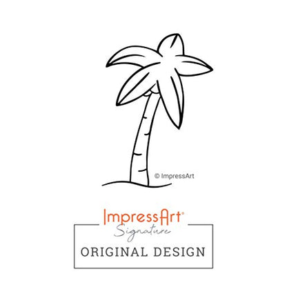ImpressArt - Palm Tree Signature Metal Design Stamp, 6mm