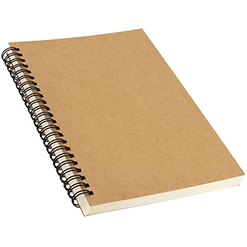 20 Pack A5 Unlined Spiral Notebook, 120 Pages/60 Sheets Softcover Kraft Blank Stketch Book Journal Notebook, Sketch Pad for Drawing, Sketching, Writing, 8.3 x 5.5 inch - size: A5 120 Pages 20 PCS