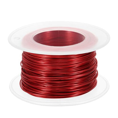 PATIKIL 20 Gauge 0.8mm Aluminum Craft Wire, 98.4Ft Metal Wire Armature Bendable Wire for Jewelry Making Metal Wrap DIY, Red - color: Red, size: 0.8 mm x 30 m