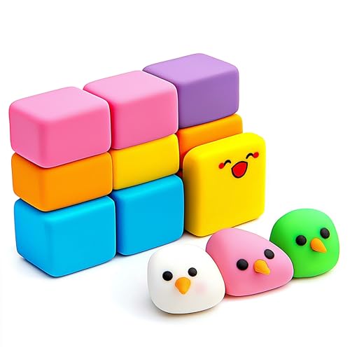 RONDURE Kneaded Eraser for Artists Drawing, Sketching, 6 Pcs Moldable & Stretchy Clay Gum Erasers Putty Kneadable and Scented for Art Student