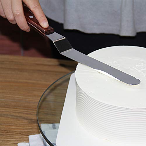 4 Pack Offset Spatula Set for Cake Decorating, Icing and Frosting Scraper