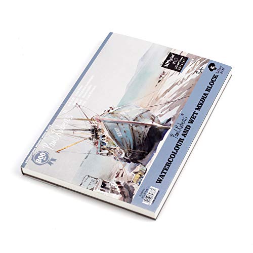 Paul Rubens Watercolor Block, 140-lb Artist Quality Watercolor Paper Pad Acid-Free Cold Pressed, 50 Percent Cotton Rag, Sized 7.6 x 5.3 Inches, 20 Sheet - color: Cover-02