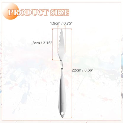 HARFINGTON 2pcs Palette Knife Painting Tool 8.66" Stainless Steel Silver