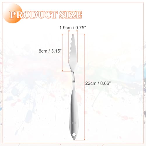 HARFINGTON 2pcs Palette Knife Painting Tool 8.66" Stainless Steel Silver