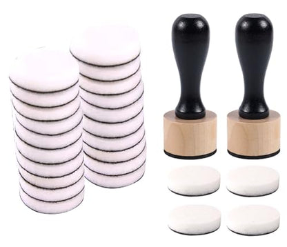 26 Packs Mini Ink Blending Tool Set, 2 Mini Applicator Tools and 24 Replacement Foam Pads for Scrapbooking Painting Drawing Art SuppliesInk Tools and More (2 Blending Tool +24 Foams) - color: 2 Blending Tool +24 foams