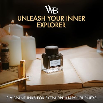 Wordsworth & Black Fountain Pen Ink Bottle, 30ml, Black, Smooth | For Calligraphy, Drawing Journaling, Vivid Saturated Colour, Quick-Drying, Water-Based, Non-Toxic, No Smudge, Vegan - color: Black