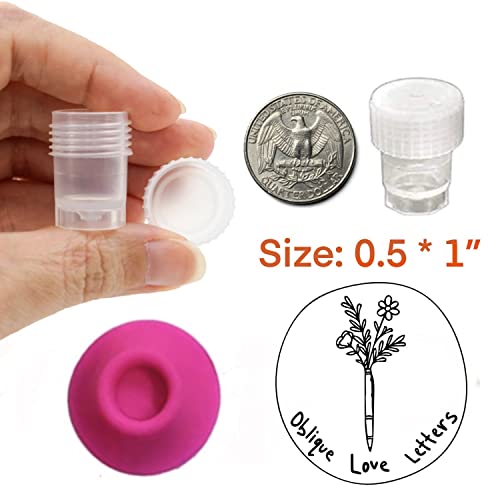 Portable Travel Inkwell Set for Calligraphy Glass Dropper Bottle, Dinky Dip Ink Holders, Refillable Ink Well for Dip Pens & Fountain Pens, Compatible with Ink Miser and Other Fountain Pen Inks