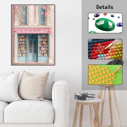 GUMITOON Diamond Art Kits for Adults-Pink Bow Full Drill Diamond Dots Paintings for Beginners, Round 5D Paint with Diamonds Pictures Gem Art Painting Kits DIY Crafts Kits 12"x16" QCY-149 - color: QCY-159