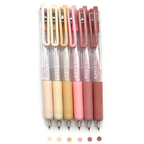 6 Colors 0.7mm Fine Pointed Acrylic Gel Pen Set,Beauty Skin2.0 | Fit for Drawing Creation, Daily Painting, Coloring, Card Making, Journaling - color: Turquoise