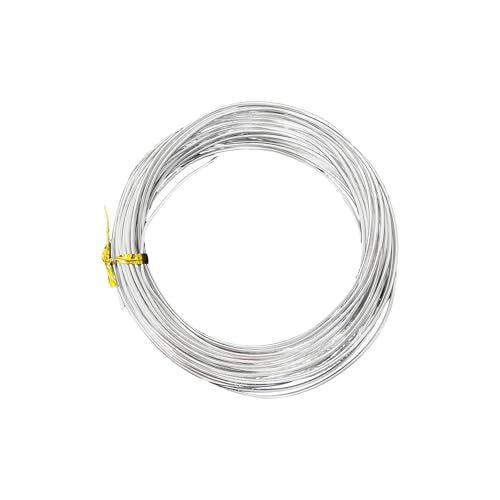 1 Roll 10 M X 1.5 mm Aluminum Craft Wire, Flexible Metal Craft Wire, Bendable Armature Wire for Sculpting, Jewelry Making, Doll Making, Bonsai Training, DIY Crafts(Silver) - size: 10 M X 1.5 mm, style: Silver