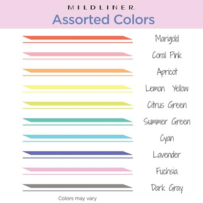 Zebra Pen MILDLINER Highlighter, Refresh and Friendly, Dual Tip, 10-Pack - color: Friendly B