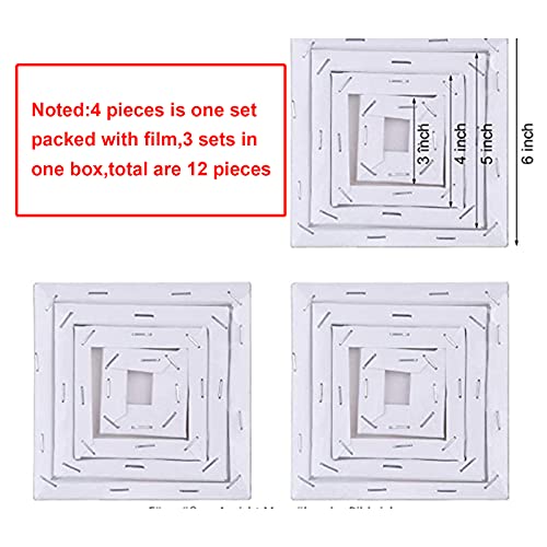 12 Pcs Mini Stretched Canvas for Painting, 3/4/5/6 Inch Blank Profile Square Painting Canvas Small Professional Paint Canva for Kids and Art Supplies for Acrylics, Oils - size: 3 Inches, 4 Inches, 5 Inches, 6 Inches