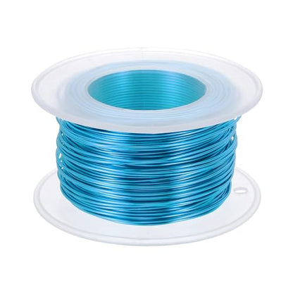 PATIKIL 20 Gauge 0.8mm Aluminum Craft Wire, 98.4 Ft Metal Wire Armature Bendable Wire for Jewelry Making Metal Wrap DIY, Bright Blue - color: Bright Blue, size: 0.8 mm x 30 m