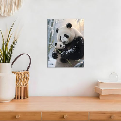 Muzagroo Art 5D Diamond Paintings Kits for Adults Round Full Drill Diamonds Art Kits for Beginners Diamond Art Paintings Gem Art Kits Animals Diamond Dots 30x40cm (Panda) - color: Panda