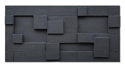 NANKAI Art Hand Painted Black Abstract Oil Painting Modern Minimalist Art Painting Office Hallway Bedroom Living Room Wall Art Deco 24x48 inches - color: Nkhb303