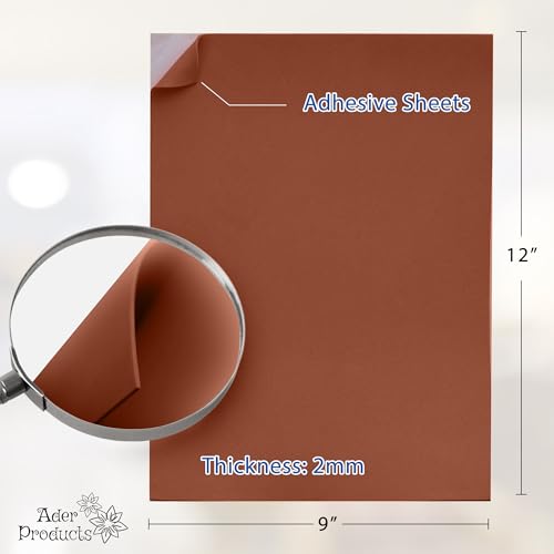 Adhesive Brown EVA Foam Sheets for Crafts, 9" x 12", 2mm Thickness – Sticky Back Foam Paper for DIY Arts and Crafts, School Projects, and More - 10 Pack - color: Brown