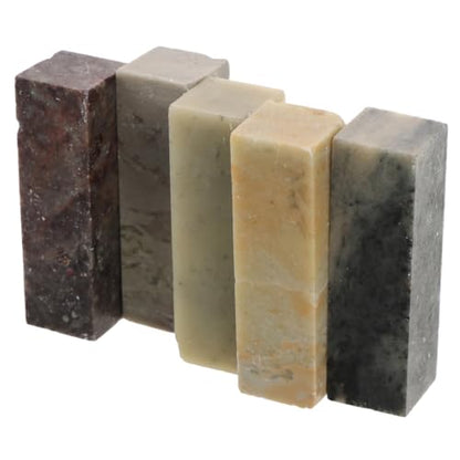 Uonlytech 5Pcs Stone Seal Carving Blanks, Engraved Seal Material for Stamp Making, Stone Carving Kit for Crafts and Decorative Art