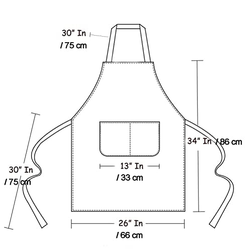 Art & Kitchen Apron for Painting Pottery Cooking, Waterproof | Apron for Men Women with Pockets, Adjustable Snap Strap, Canvas Cotton, Smock Bib Apron for Artist Ceramics Chef, Green - color: Green