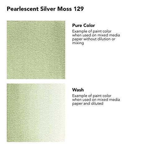 Daler-Rowney FW Pearlescent Acrylic Ink Bottle Silver Moss - Acrylic Drawing Ink for Artists and Students - Permanent Calligraphy Ink - Archival Ink for Illustrating and More - size: 1 fl oz