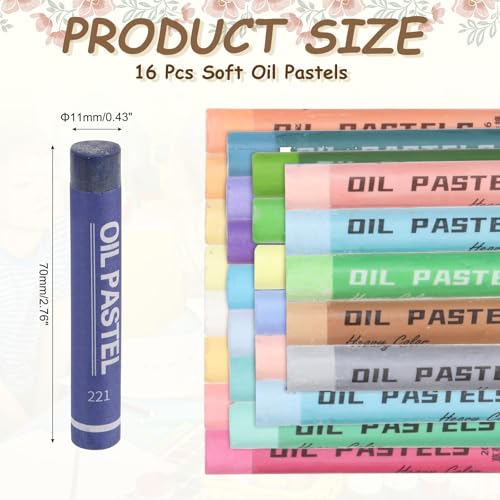 MECCANIXITY Soft Oil Pastels, Oil Pastel Crayons Vibrant Color Blendable Art Supplies for Painting Drawing Blending Painting Artists Beginners Professional(Deep Blue, Pack of 16) - color: Deep Blue