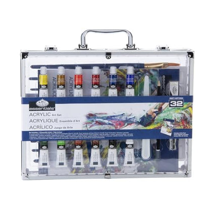 Royal Brush essentials(TM) Acrylic Art Set In Metal Case 32/Pkg, Multi
