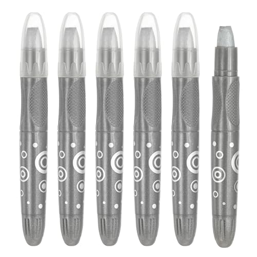 PATIKIL Watercolor Gel Crayon, 6Pcs Washable Twist Crayons for Coloring, Drawing, Painting, Silver (5.2x0.59) - color: Silver