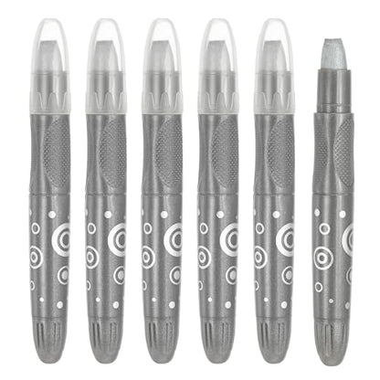 PATIKIL Watercolor Gel Crayon, 6Pcs Washable Twist Crayons for Coloring, Drawing, Painting, Silver (5.2x0.59) - color: Silver