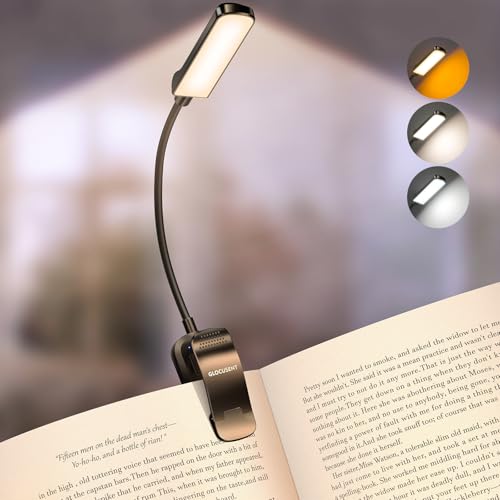 Glocusent 13 LED Book Lights for Reading at Night, Gifts for Book Lovers - color: Black, size: Standard