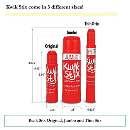 Kwik Stix Solid Tempera Paint Sticks, 144 Classic Colors, Washable Paint Sticks for Kids, Quick Drying, Non-Toxic, Allergen Free, Class Pack, Ideal for Kids and Toddlers
