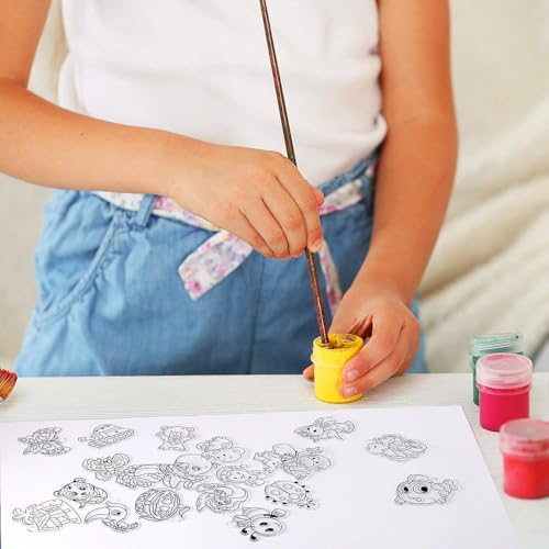 WILLBOND 24 Pieces Sun Catchers Craft Assorted Sun Catcher Kits for Window - style: Animals Theme
