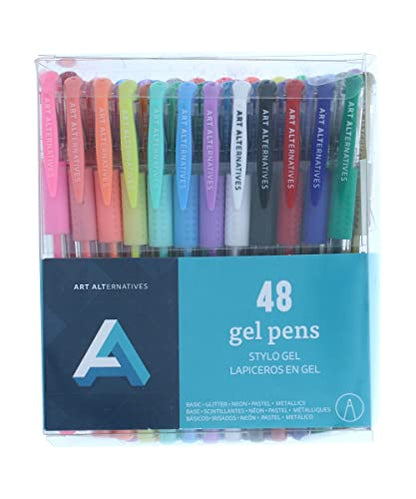Art Alternatives Gel Pen Set, 48-Pens - color: Multicolor, size: 1 Count (Pack of 1)