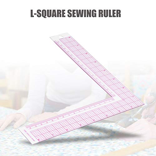 Plastic L Shape Ruler Curve Sewing Measure Professional Tailor Craft Tool(5808) 21.5 * 21.5cm / 8.5 * 8.5inch 28-53g