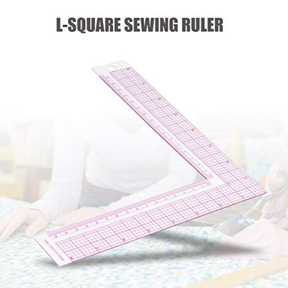 Plastic L Shape Ruler Curve Sewing Measure Professional Tailor Craft Tool(5808) 21.5 * 21.5cm / 8.5 * 8.5inch 28-53g