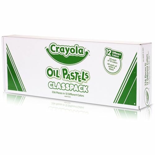 Crayola 524629 Oil Pastels,12-Color Set, Assorted, 336/Pack