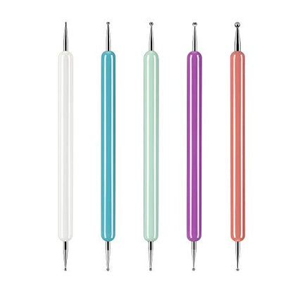 5 Pcs Pattern Tracing Stylus, Ball Embossing Stylus for Transfer Paper, Tracing Tools for Drawing, Embossing Tools for Paper, Art Dotting Tools for Nail Art, Ball Tip Clay Tools Sculpting Stylus