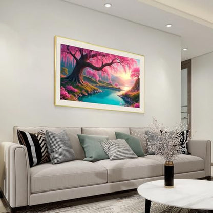 JOOZ Large Diamond Art Kits for Adults, Sakura Gem Painting 27.5x15.7 Inch - color: Sakura 036