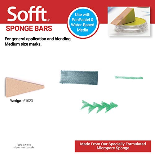 Colorfin PP61023 Sofft Art Sponges, Wedge, 3-Pack