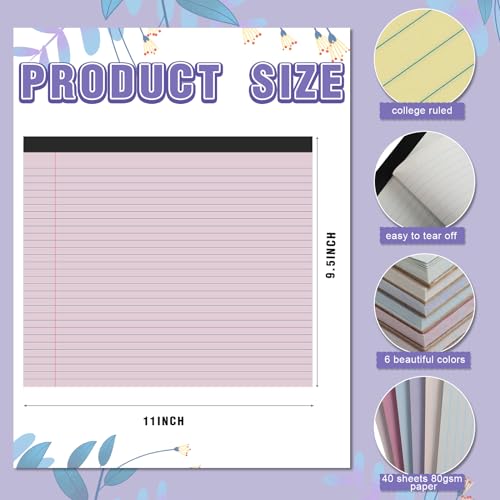 Lincia 6 Pcs Legal Pads Landscape Notebook, Classic Color - color: Classic Color