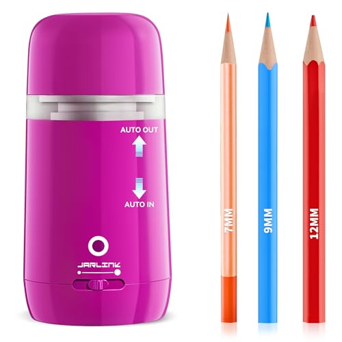 JARLINK Automatic Electric Pencil Sharpener, Rechargeable - color: Pink